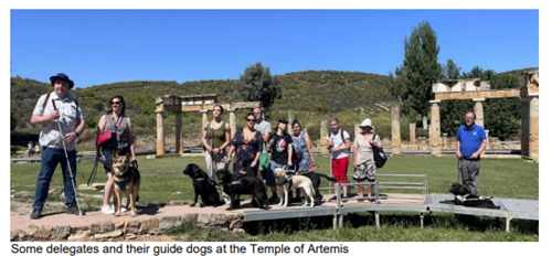 Images of delegates of EGDF visiting the Temple of Athens